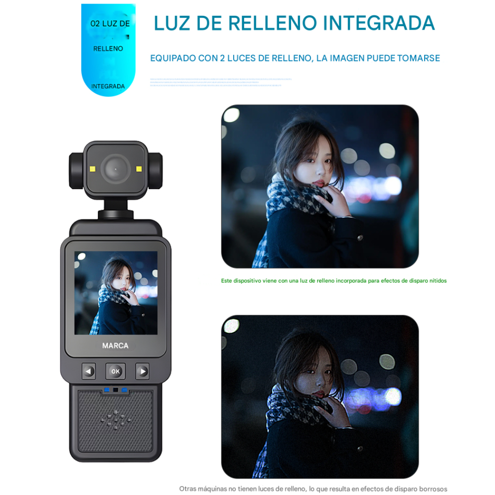 Cámara Deportiva DV01 Full HD 1080p WiFi Body Cam Antivibración Agua