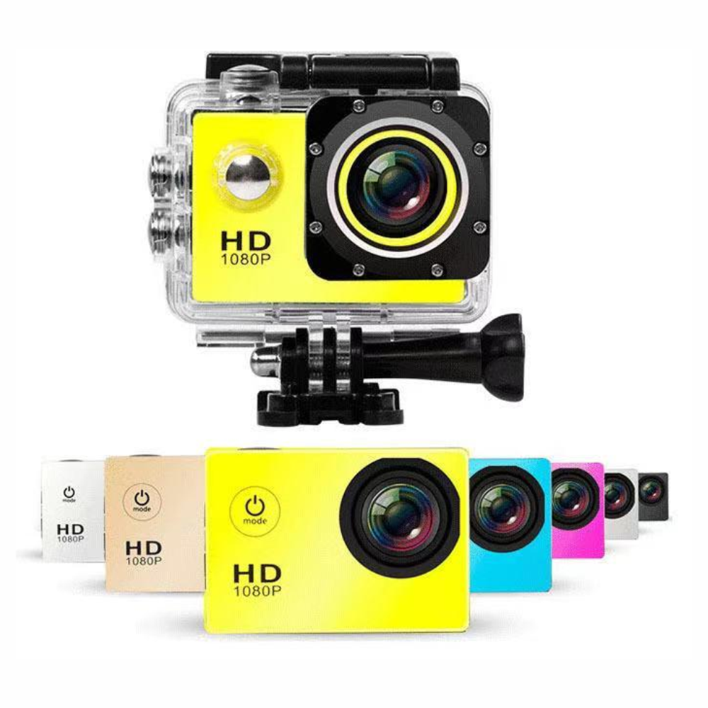 Cámara Deportiva Sumergible 30 Metros HD Gran Angular Kit Accesorios