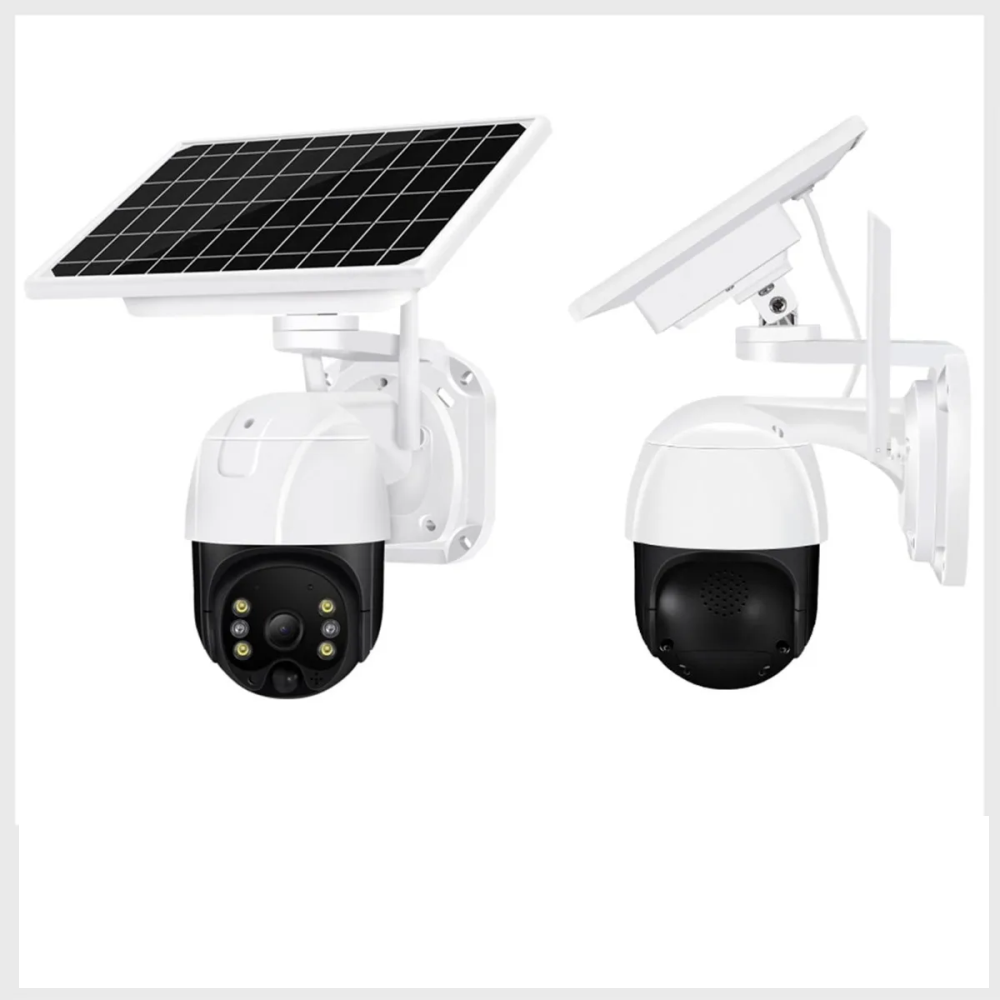 Cámara Seguridad Panel Solar 4G SIM PTZ Exterior Visión Nocturna IP65