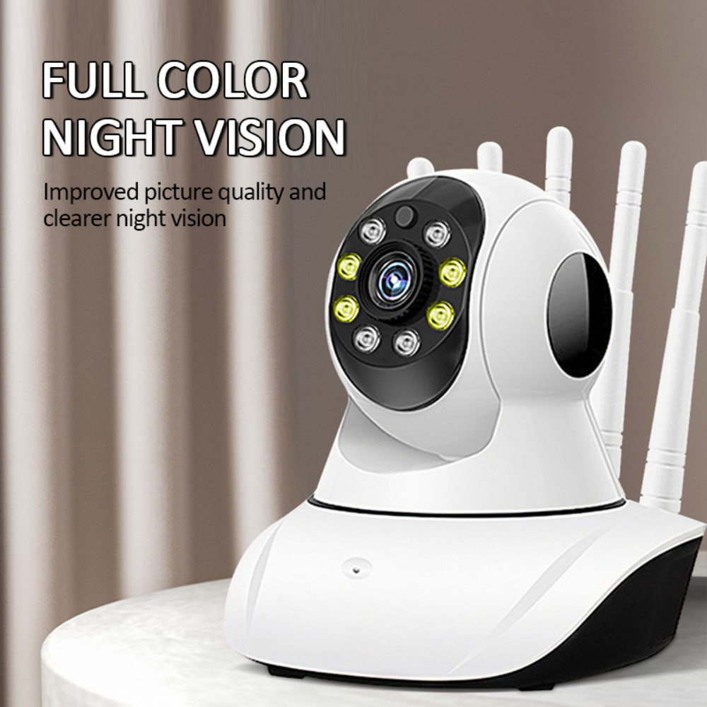 Cámara Seguridad Robótica Wifi 5 Antenas Visión Nocturna 360 Grados