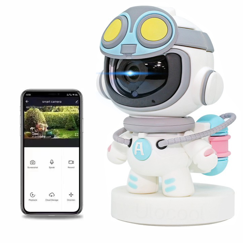 Cámara Seguridad WiFi 5G Astronauta 360 Visión Nocturna Seguimiento