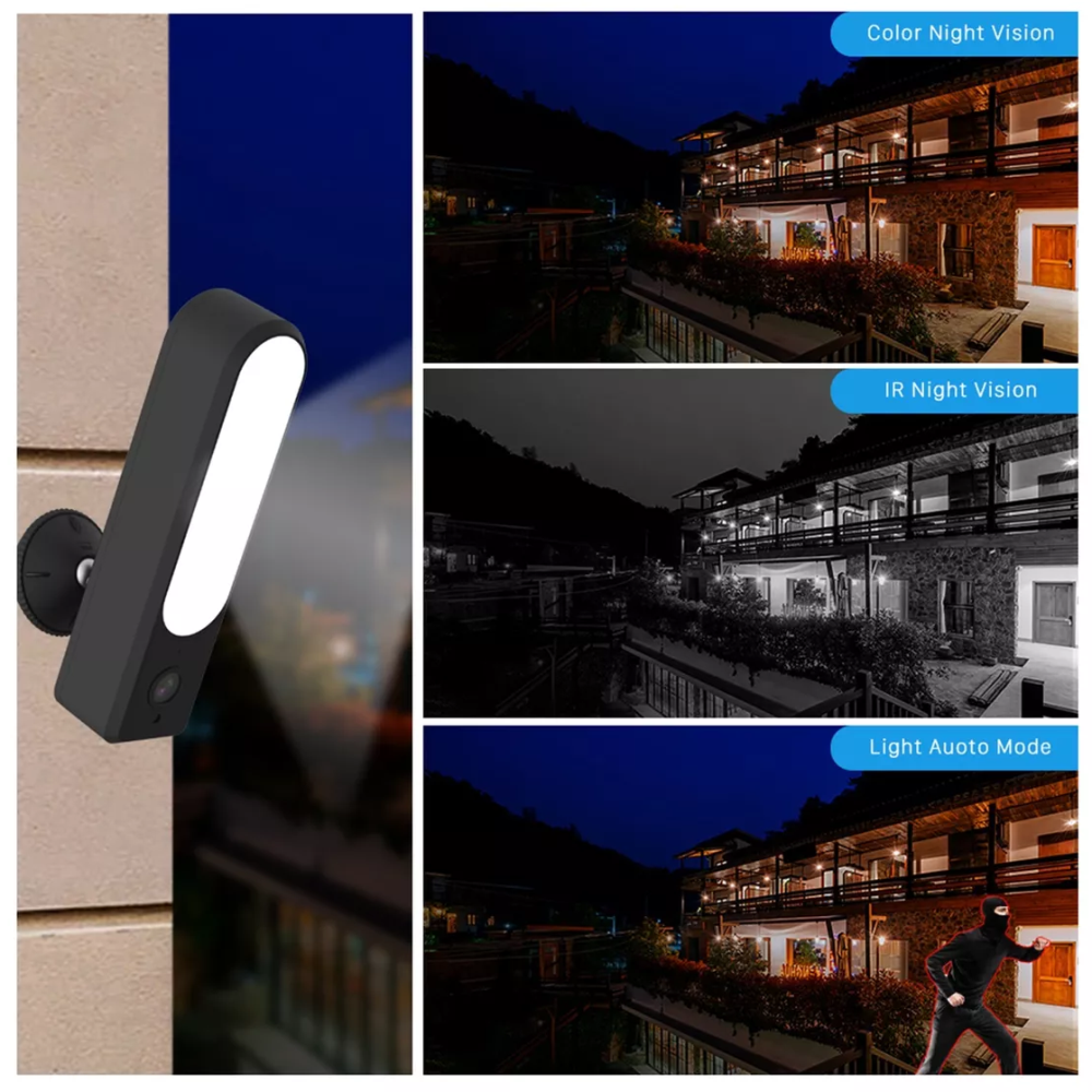 Cámara Seguridad WiFi Reflector LED Exterior Full HD Visión Color
