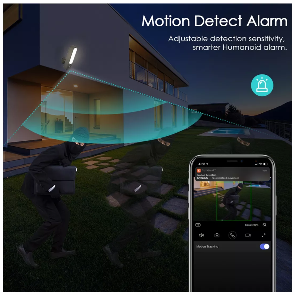 Cámara Seguridad WiFi Reflector LED Exterior Full HD Visión Color