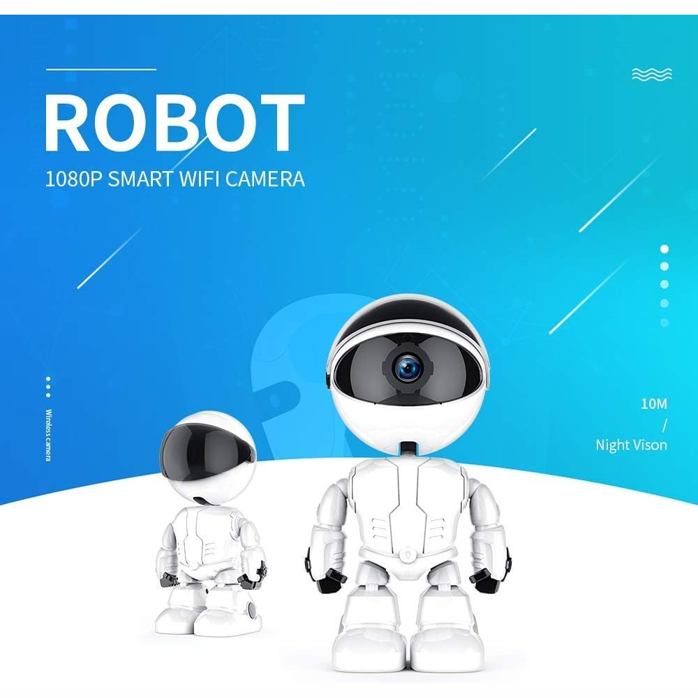 Cámara WiFi Robot Monitor Bebé 360 Seguimiento Audio Bidireccional