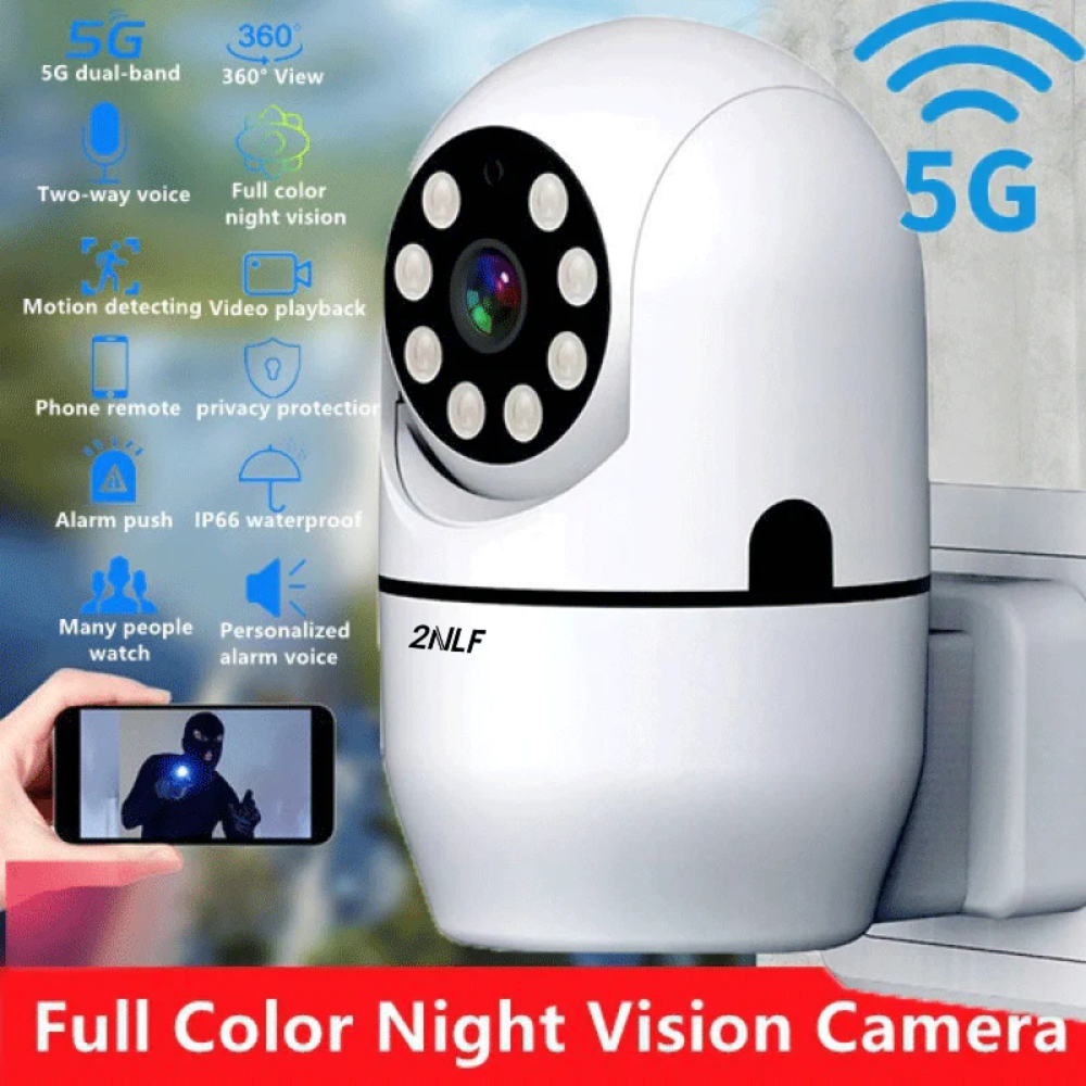 Cámara Seguridad WiFi Robótica 1080p Seguimiento Visión Nocturna 110V