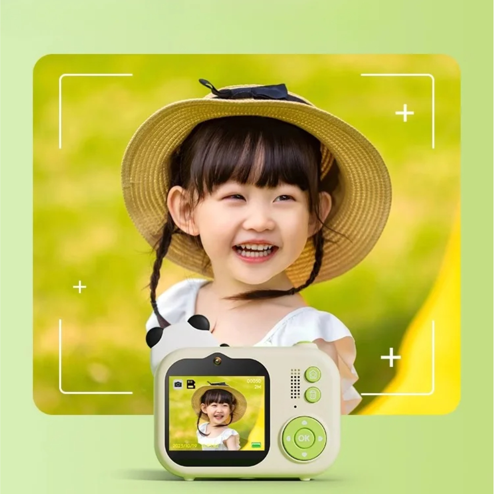Cámara Digital Niños Panda Trípode Fotos Videos Juegos XL880 SD USB