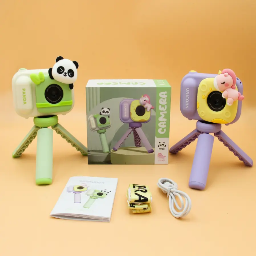 Cámara Digital Niños Panda Trípode Fotos Videos Juegos XL880 SD USB