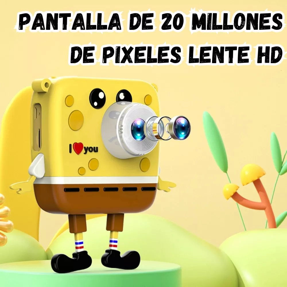 Cámara Digital Niños Fotos Videos Selfie Pantalla 2 Pulgadas Amarilla