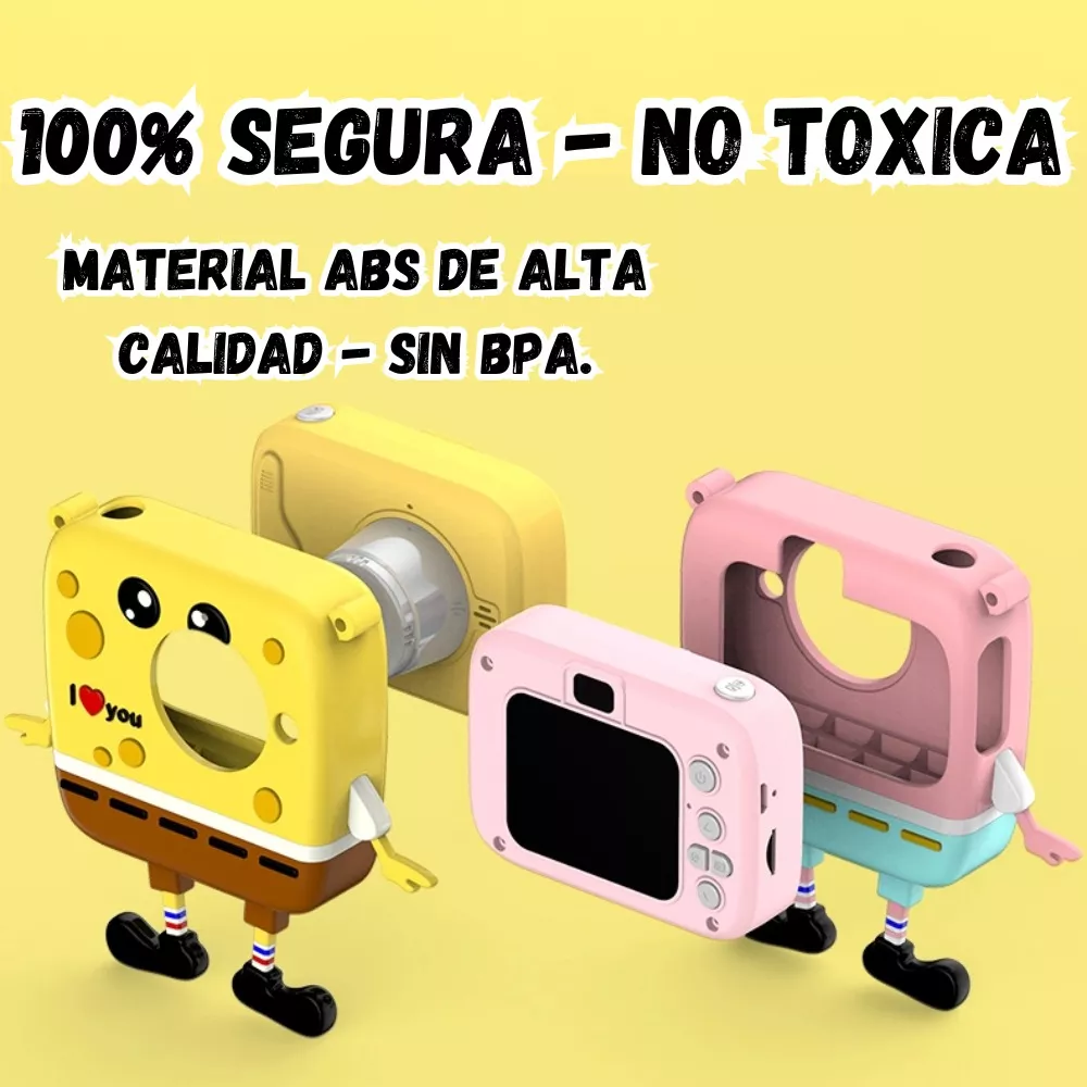 Cámara Digital Niños Fotos Videos Selfie Pantalla 2 Pulgadas Amarilla