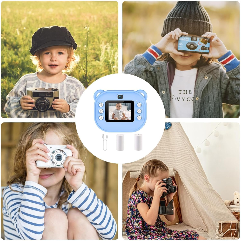 Cámara Instantánea Niños Y600 Doble Lente 1080p Impresión Térmica