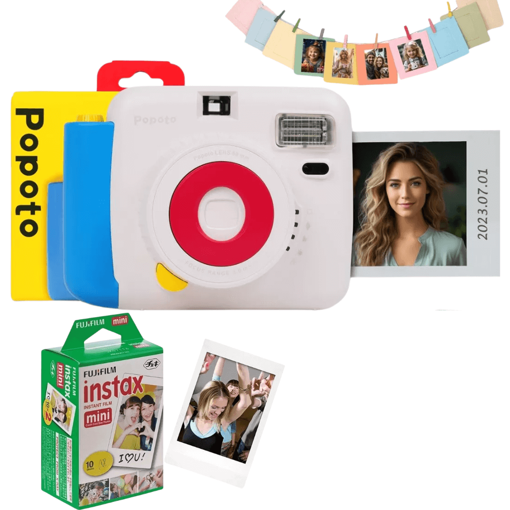 Cámara Instantánea Popoto Color Fotos Impresas Película 10 Fotos