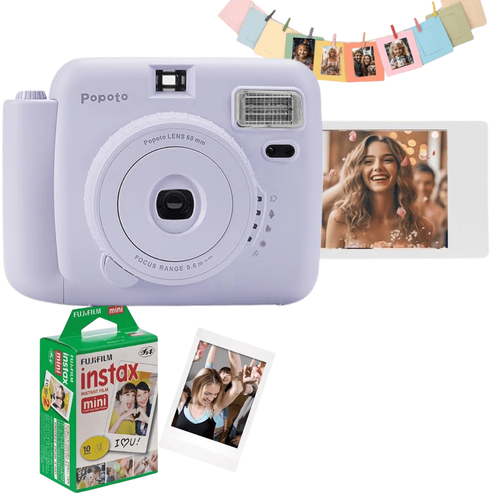 Cámara Instantánea Popoto Color Fotos Impresas Película 10 Fotos