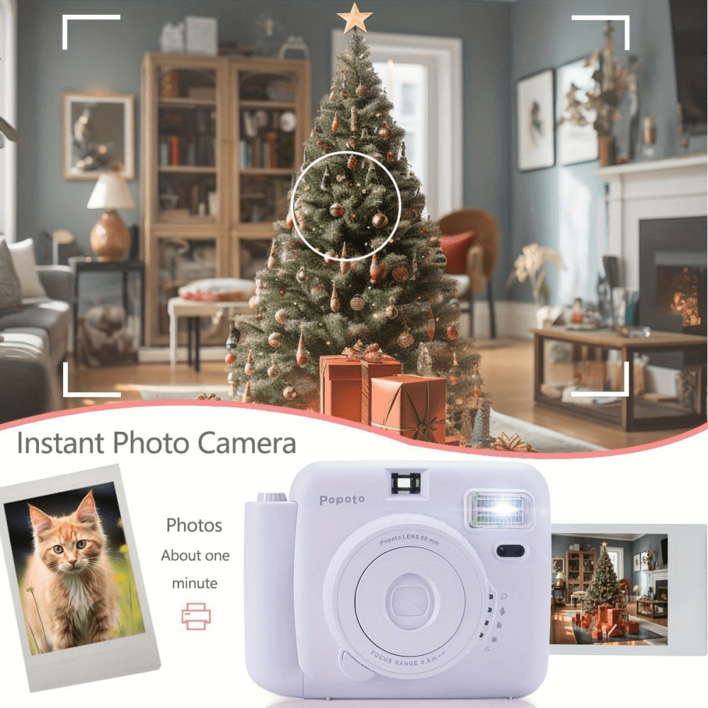 Cámara Instantánea Popoto Color Fotos Impresas Película 10 Fotos