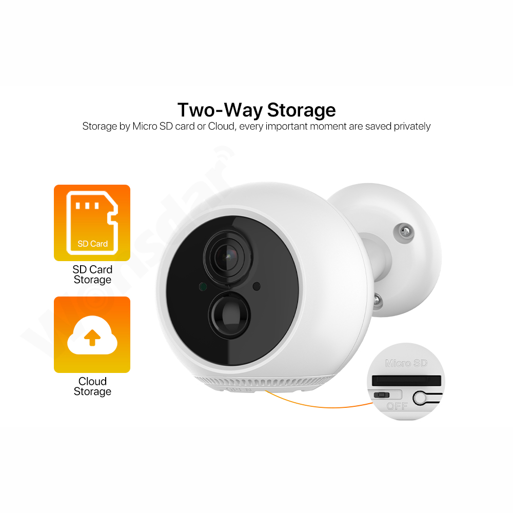 Cámara Exterior Recargable Inalámbrica 3MP Batería 6000mAh IP66 Tuya