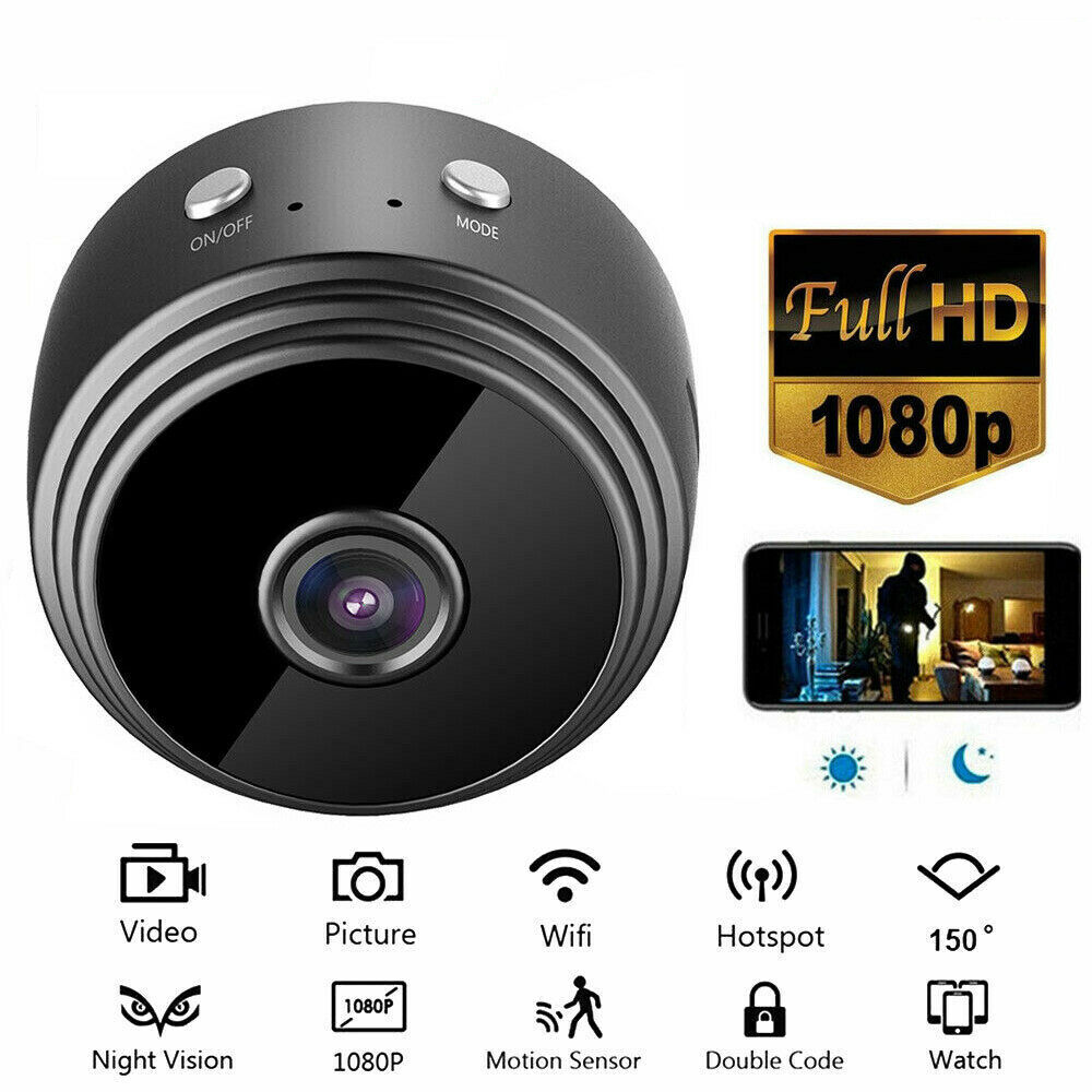 Cámara Mini Espía IP WiFi 720p Micrófono Detección Movimiento A9 Imán
