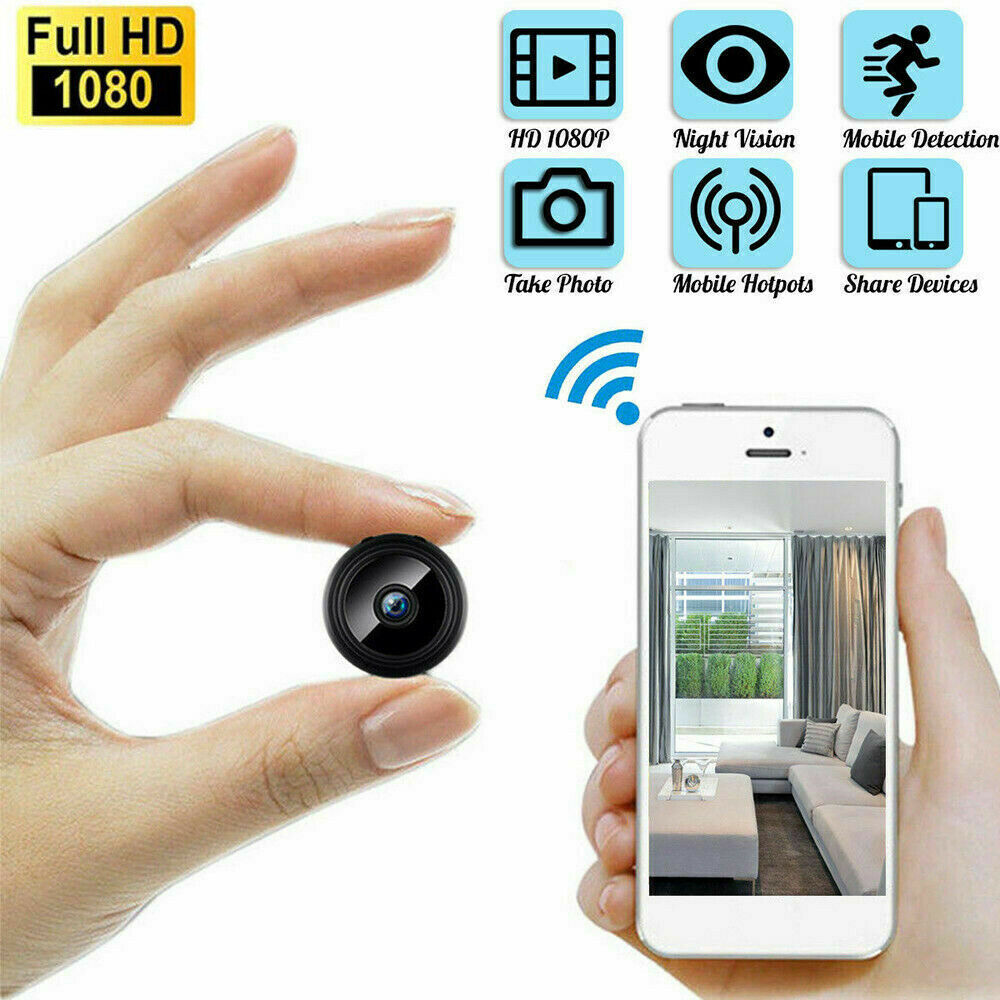 Cámara Mini Espía IP WiFi 720p Micrófono Detección Movimiento A9 Imán