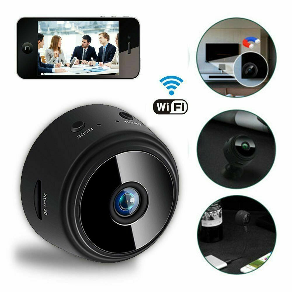 Cámara Mini Espía IP WiFi 720p Micrófono Detección Movimiento A9 Imán
