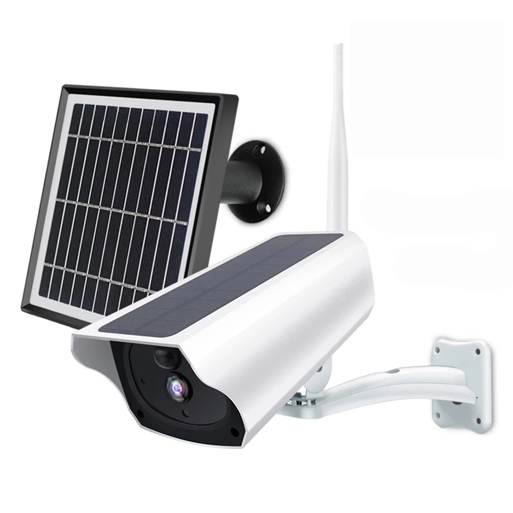 Cámara Seguridad Solar WiFi Exterior 1080P Batería PIR Audio IP67