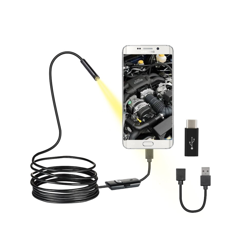 Cámara Endoscopio Celular Android PC USB 6 Led Cable 5 Metros IP67