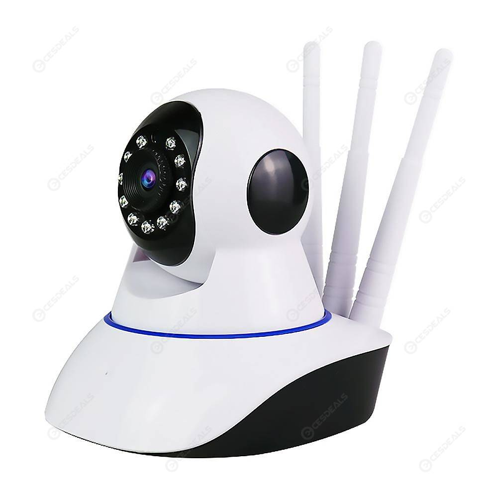 Cámara Seguridad Robótica 3 Antenas WiFi 1080p Visión Nocturna