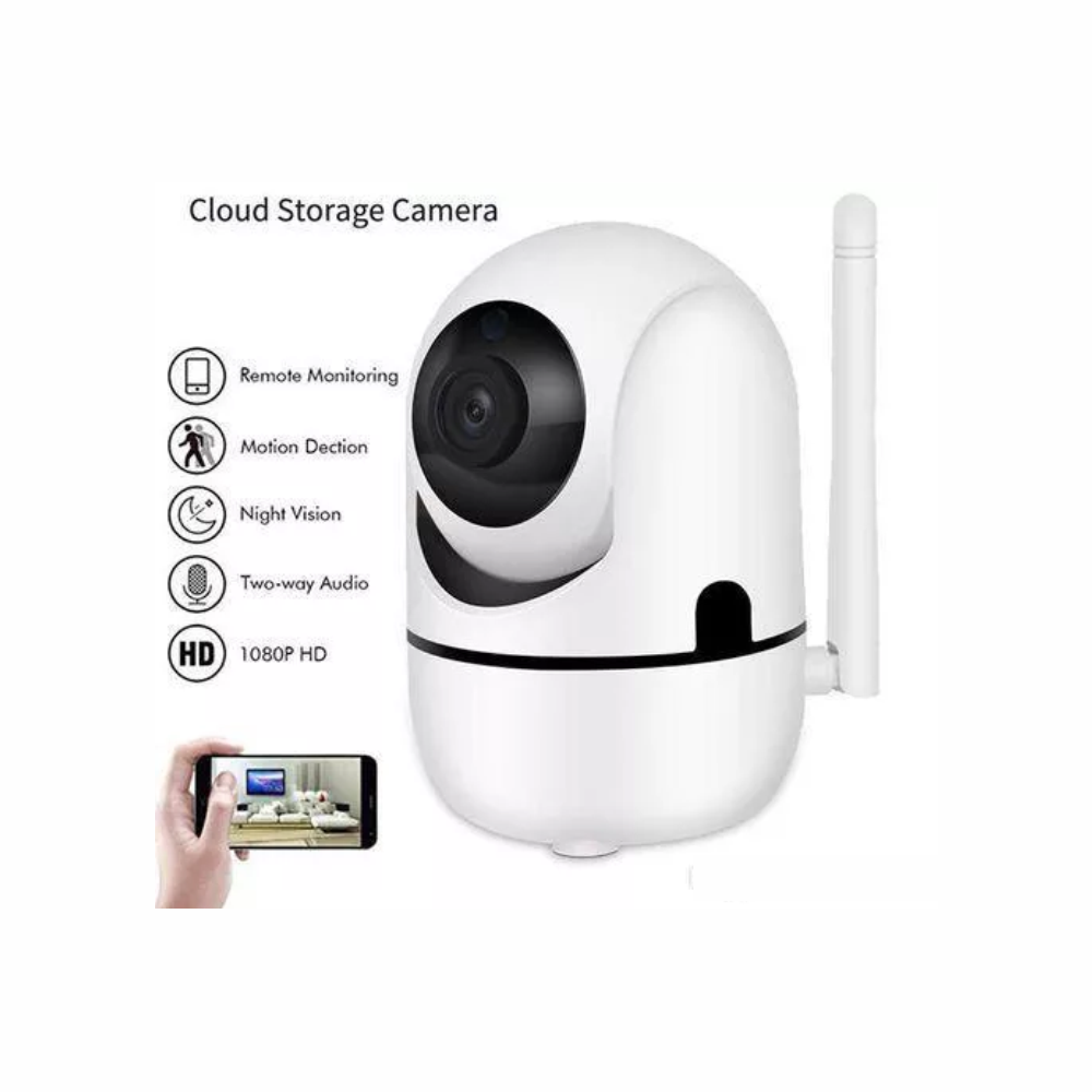 Cámara Seguridad WiFi Inalámbrica 1080P Visión Nocturna Audio Micro SD