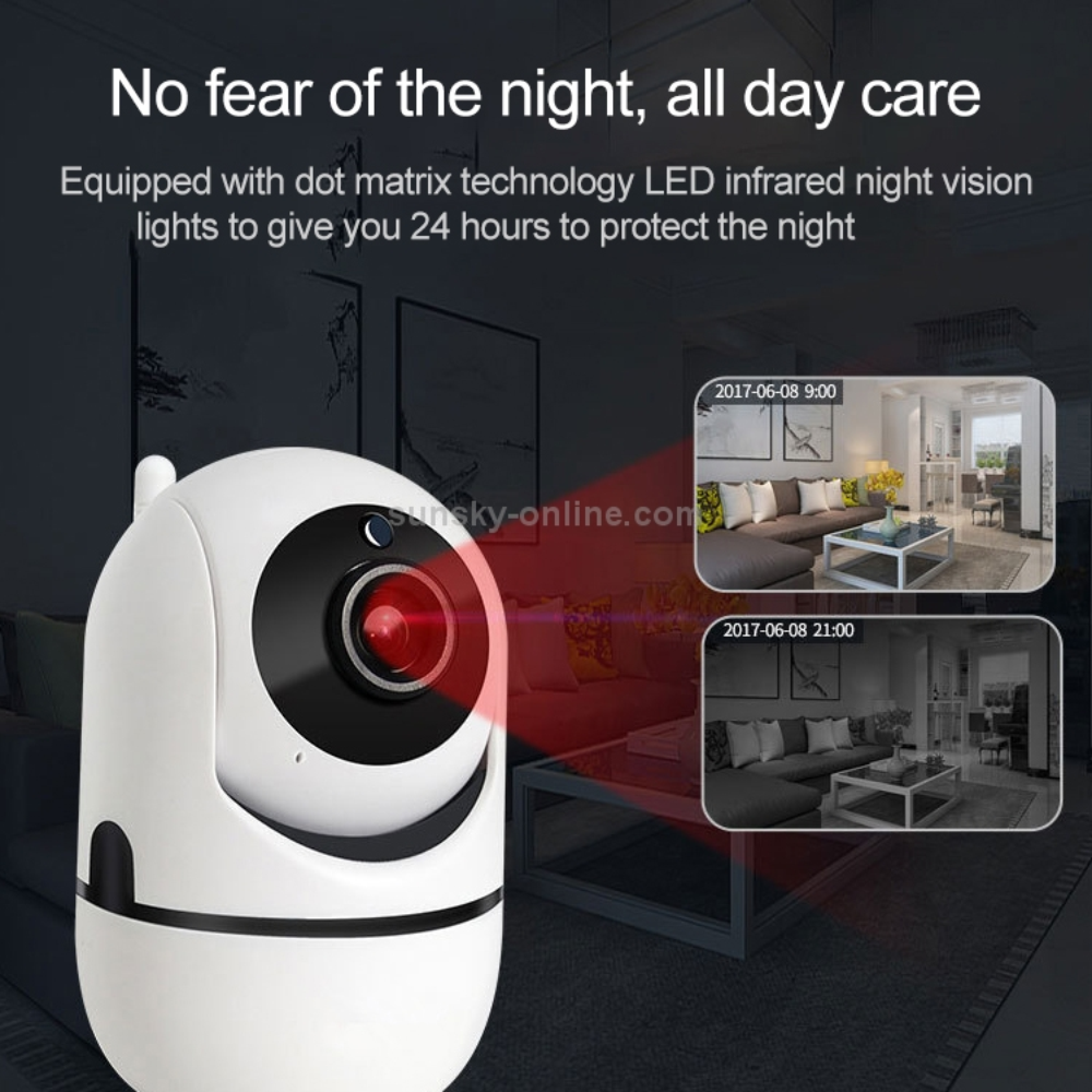 Cámara Seguridad WiFi Inalámbrica 1080P Visión Nocturna Audio Micro SD