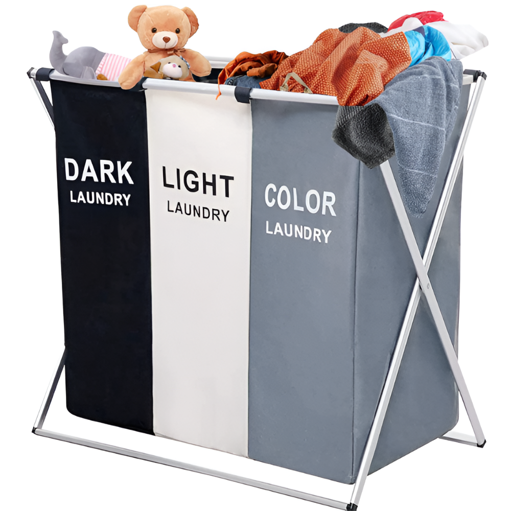 Cesto Ropa Sucia Clasificador Colores Organizador Lavandería