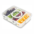 Contenedor Organizador Frutas Verduras 4 Divisiones Tapa Hermética
