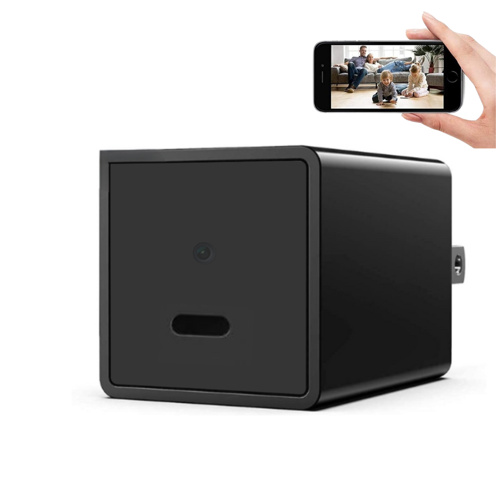Cámara Oculta Tipo Cargador USB Pared 1080p Detección Movimiento Audio