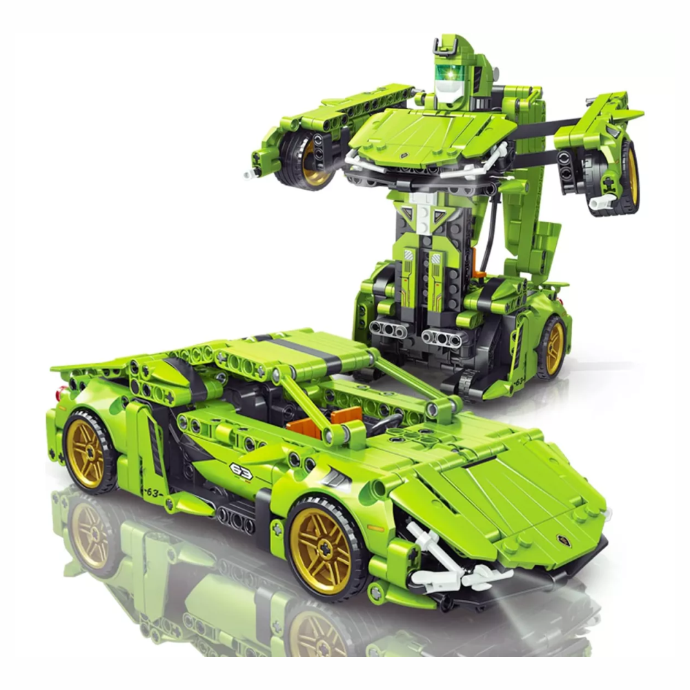 Bloques Construcción Carro Robot 2x1 Transformable 721 Piezas Armable