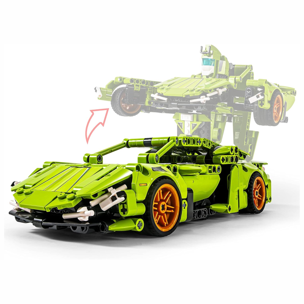 Bloques Construcción Carro Robot 2x1 Transformable 721 Piezas Armable