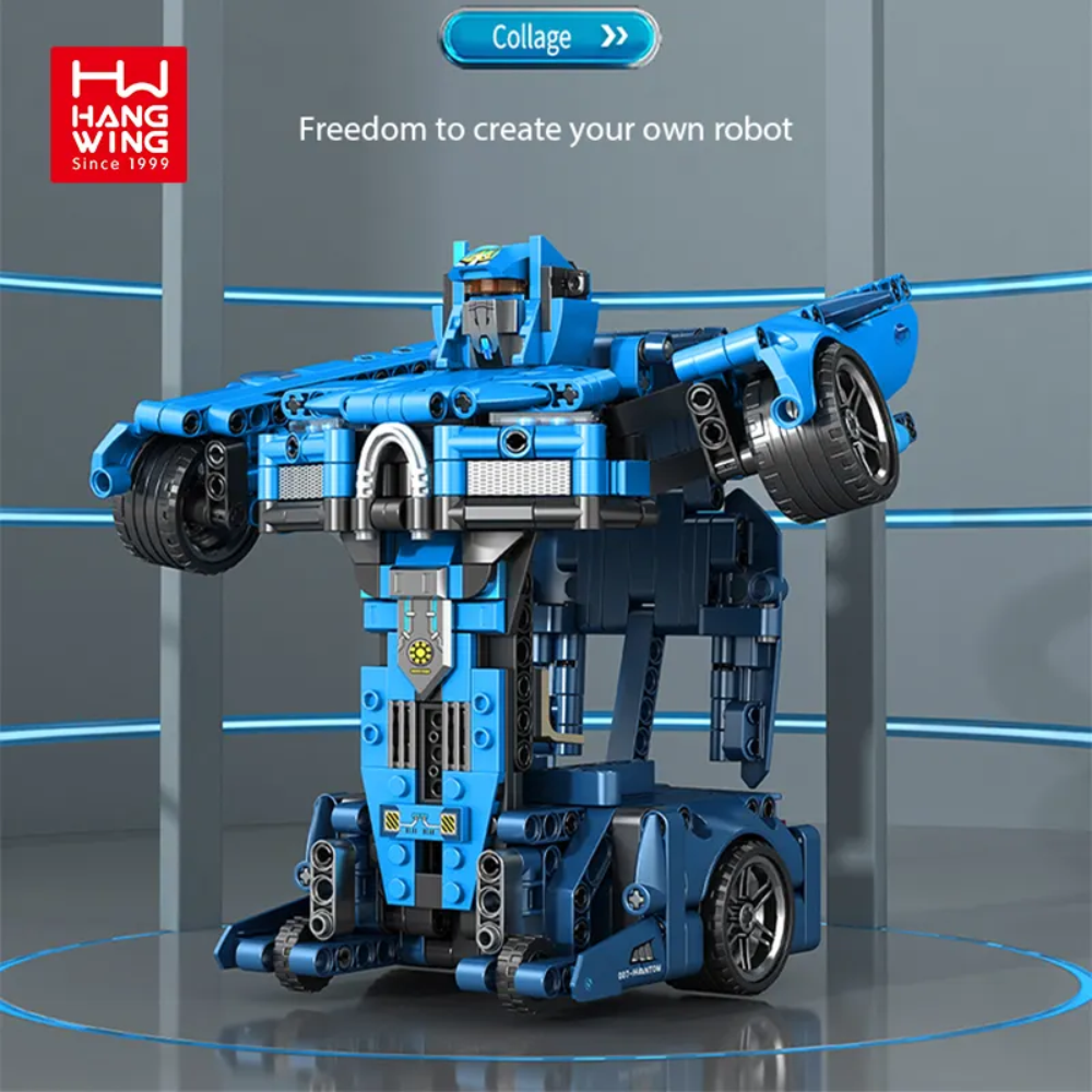 Bloques Construcción Carro Robot 2x1 Transformable 721 Piezas Armable