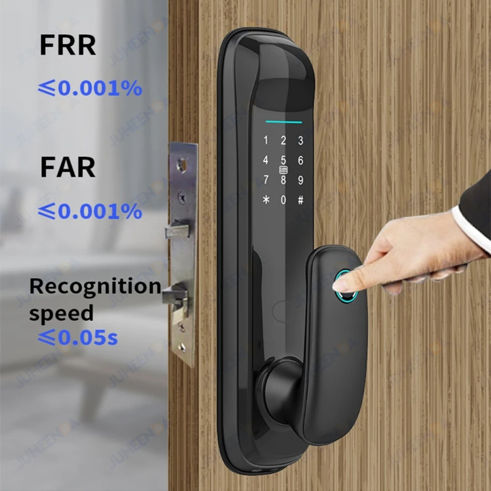 Cerradura Inteligente WiFi Huella Tarjeta Contraseña Tuya HR16 Puerta