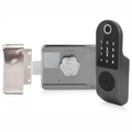 Cerradura Inteligente Digital Contraseña Tarjeta Llave Aluminio Gris