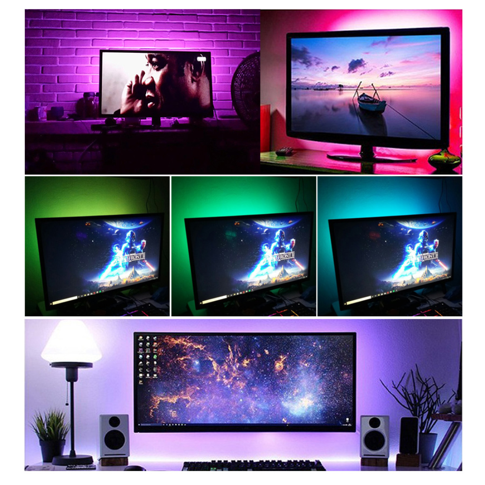 Cinta LED RGB Multicolor 5 Metros 5050 IP65 Control Adaptador 12V Luz