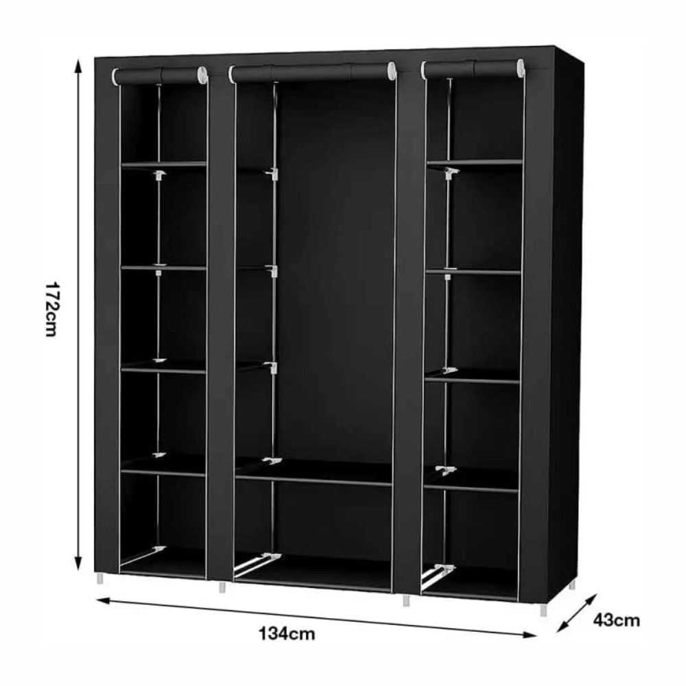Closet Armable Portátil 10 Estantes Tela Ecológica Organizador Ropa