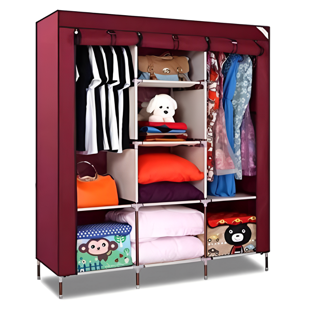 Closet Organizador Ropa Desarmable 8 Estantes Modelo 88130 Barra Tela