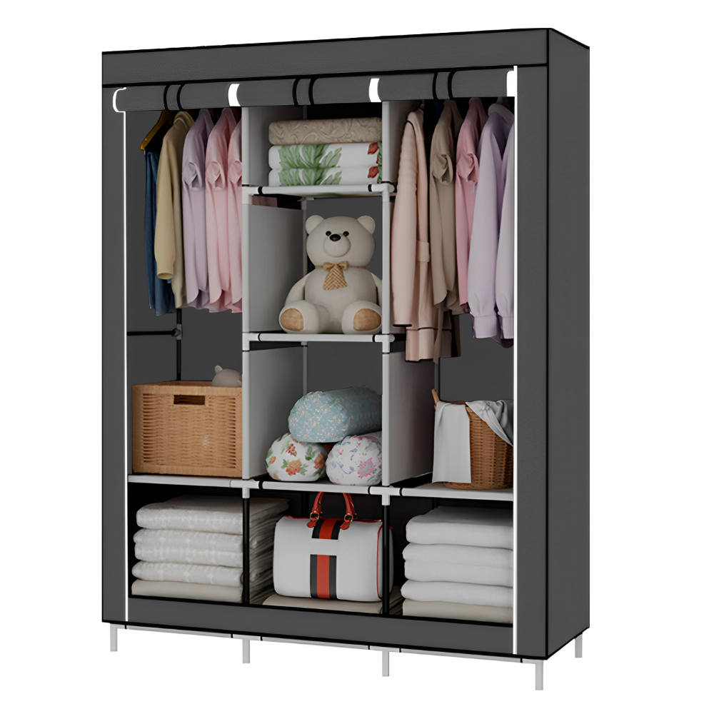 Closet Organizador Ropa Desarmable 8 Estantes Modelo 88130 Barra Tela