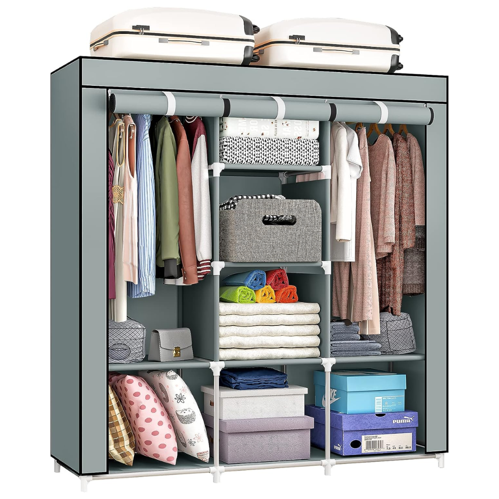 Closet Organizador Ropa Desarmable 8 Estantes Modelo 88130 Barra Tela
