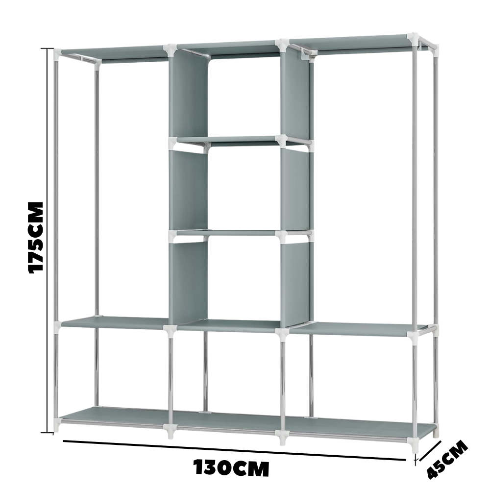 Closet Organizador Ropa Desarmable 8 Estantes Modelo 88130 Barra Tela