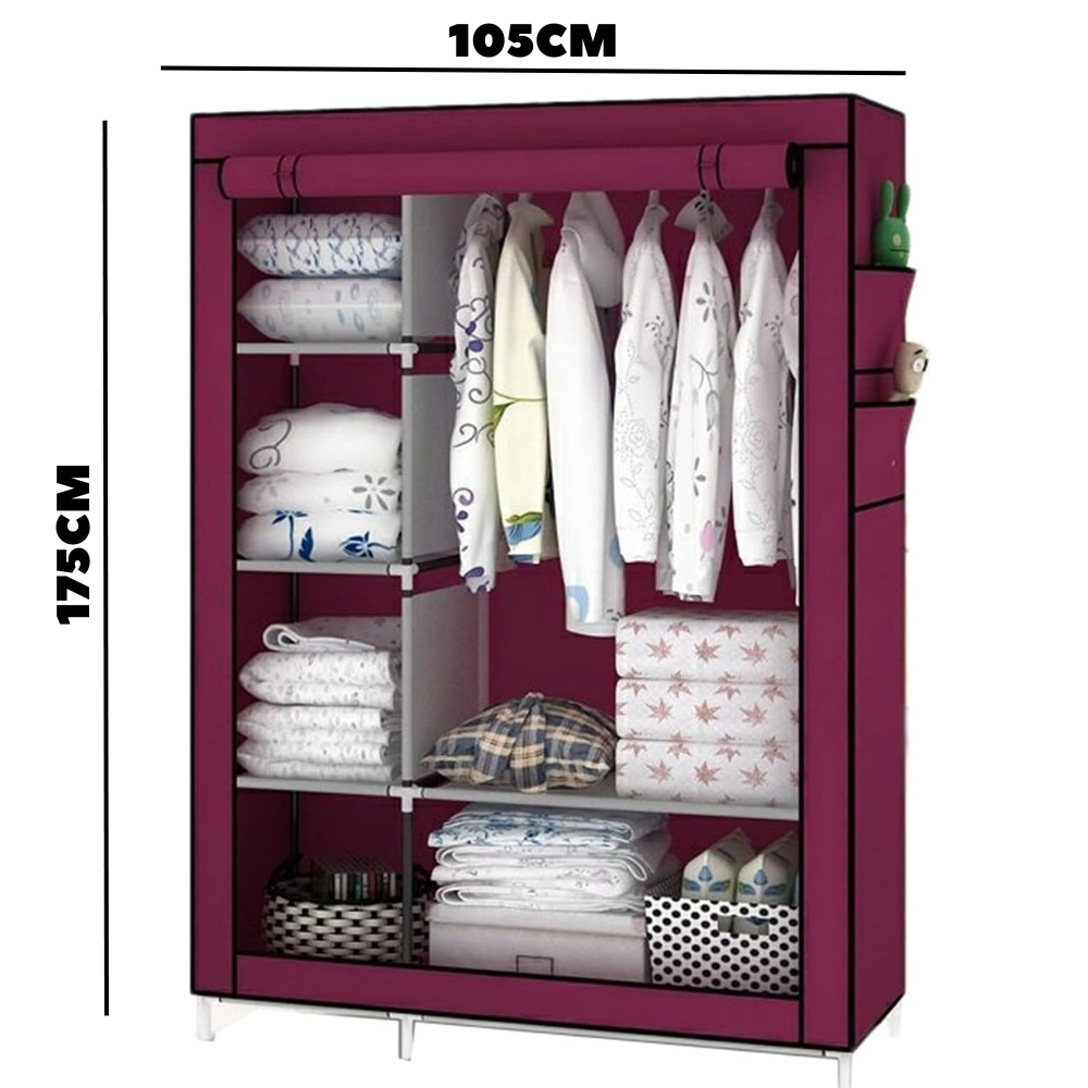 Closet Organizador Ropa Desarmable 6 Estantes Modelo 88105 Barra Tela