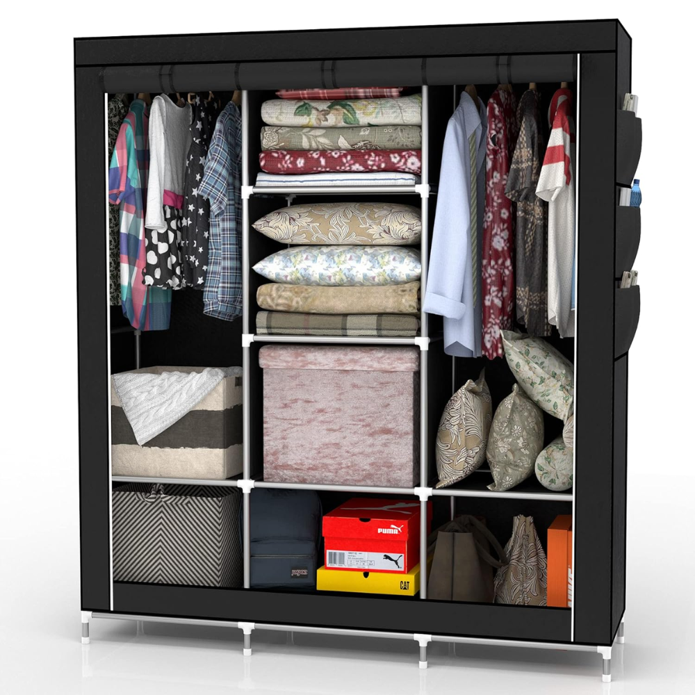 Closet Organizador Ropa Desarmable 7 Estantes Modelo 083 Tela Barra