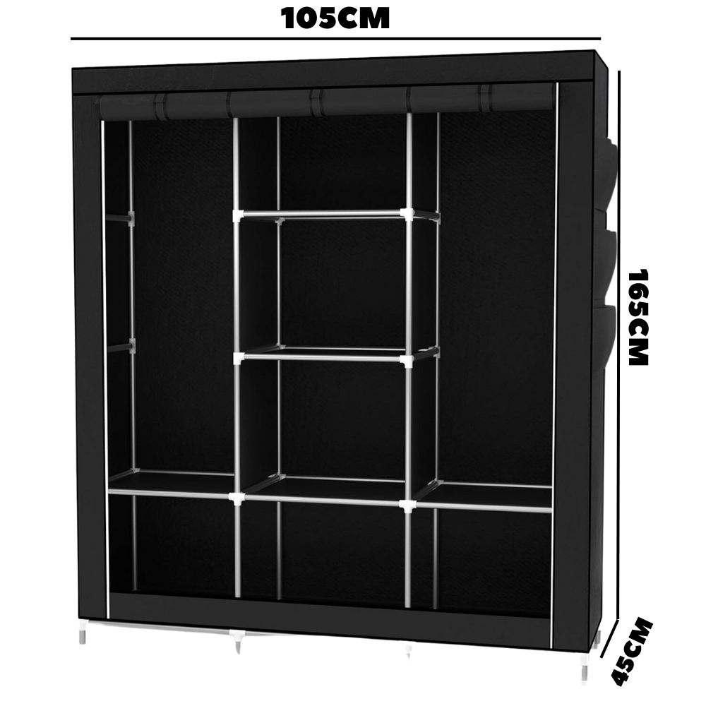 Closet Organizador Ropa Desarmable 7 Estantes Modelo 083 Tela Barra