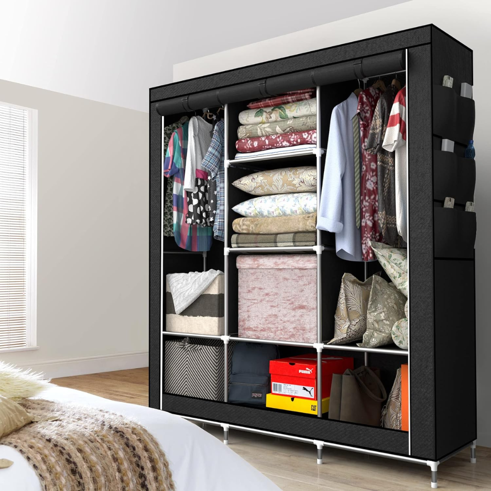 Closet Organizador Ropa Desarmable 7 Estantes Modelo 083 Tela Barra