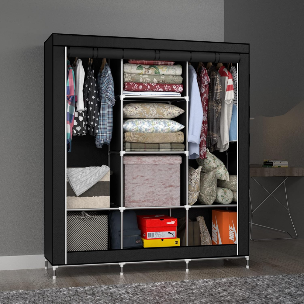 Closet Organizador Ropa Desarmable 7 Estantes Modelo 083 Tela Barra