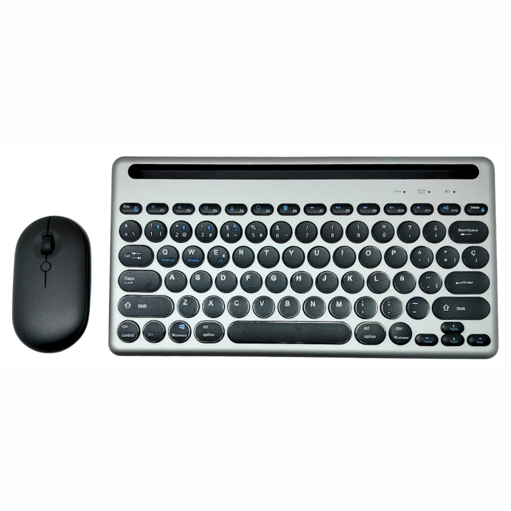 Combo Teclado Mouse Inalámbrico Bluetooth 2.4GHz Recargable Tipo C