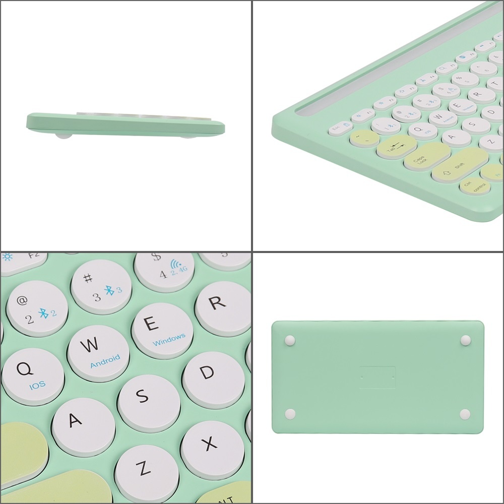 Combo Teclado Mouse Inalámbrico Bluetooth 2.4GHz Recargable Tipo C