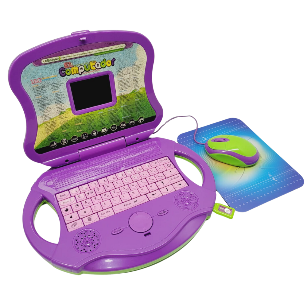 Computador Didáctico Niños 160 Funciones Bilingüe Mouse Teclado Juego