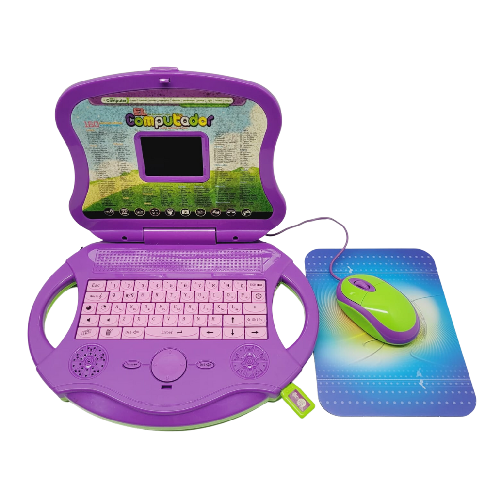 Computador Didáctico Niños 160 Funciones Bilingüe Mouse Teclado Juego