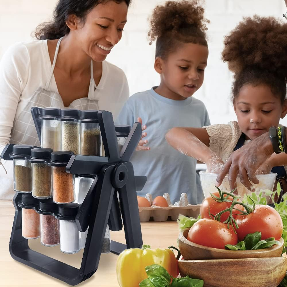Condimentero Giratorio Especiero 18 Frascos Rack 360 Grados Libre BPA